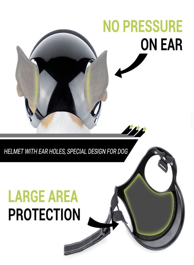 PETLESO Dog Helmet for Small Dogs, XSmall Chihuahua Dog Motorcycle Helmets with Ear Holes, Pet Safety Hat Extra Small Doggy Helmet for Puppy & Cats Head Protection, Adjustable, Black XS - Image 4